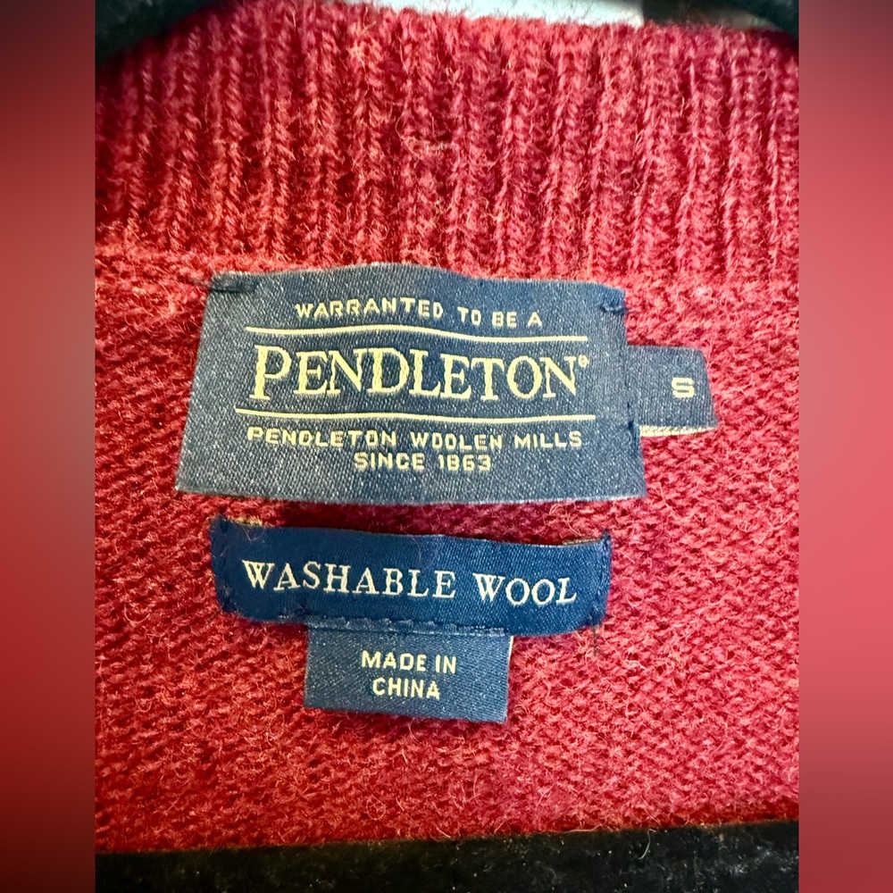 Pendleton Washable Wool Women's Rust Cardigan Swe… - image 2